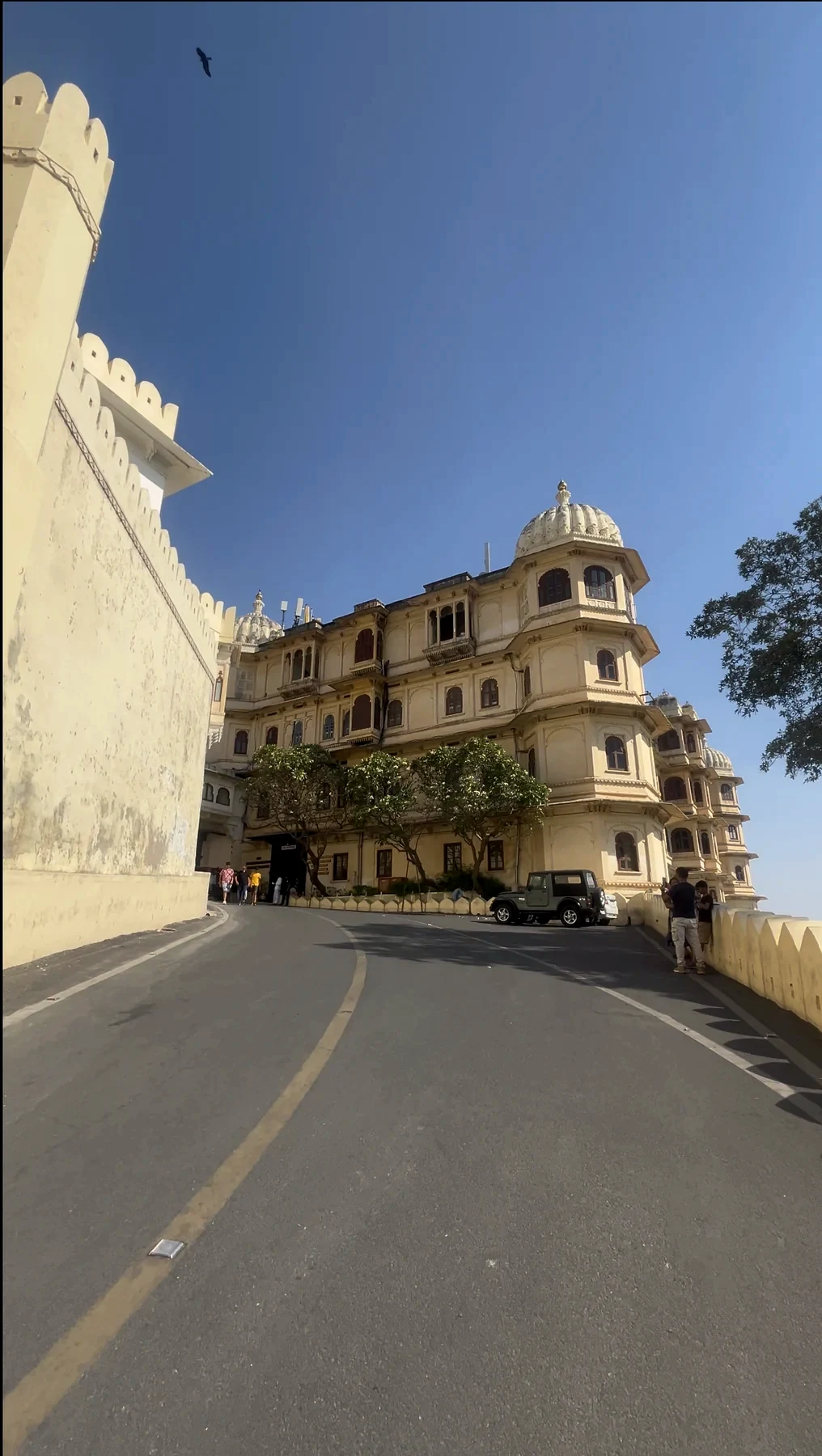 Historic haveli beside a narrow street in Udaipur Old City