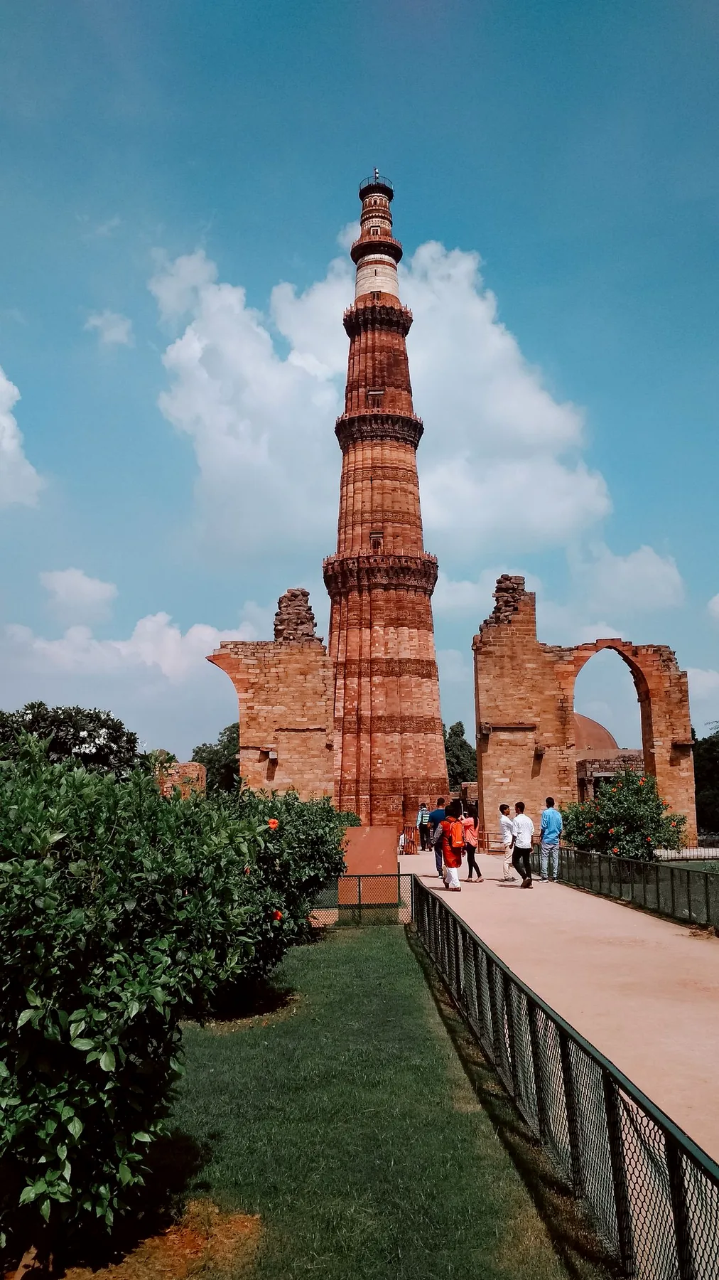 Qutub Minar and historic ruins in New Delhi