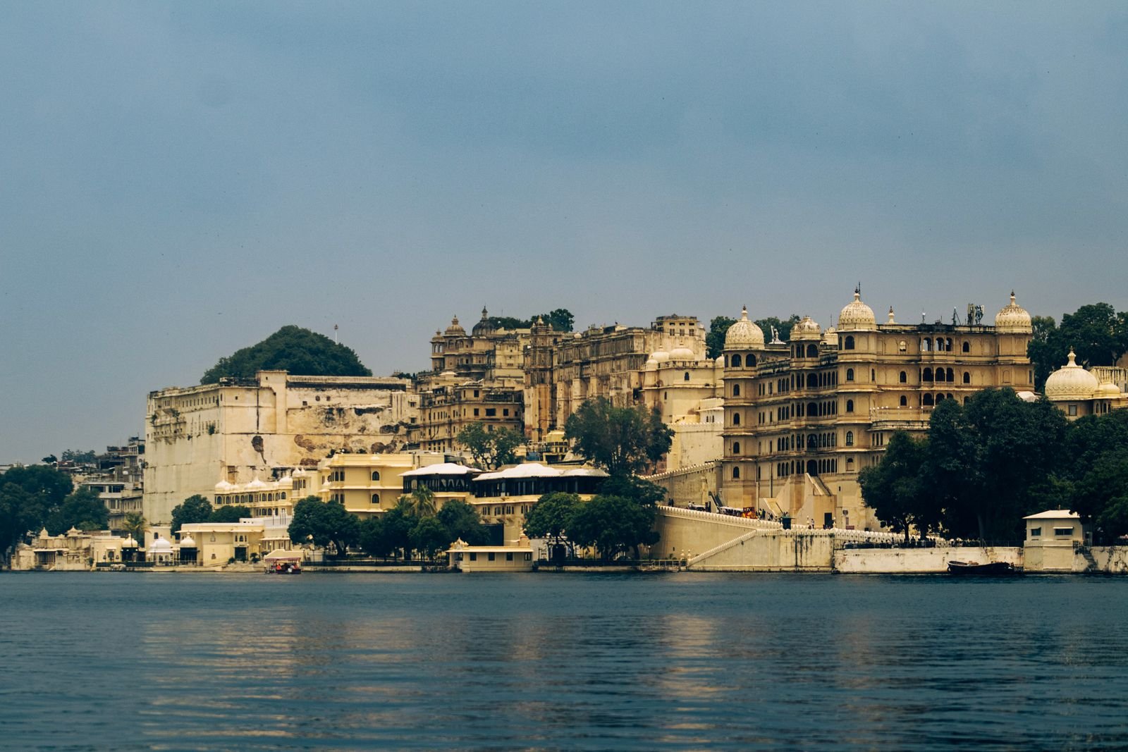Udaipur City Palace viewed across Lake Pichola