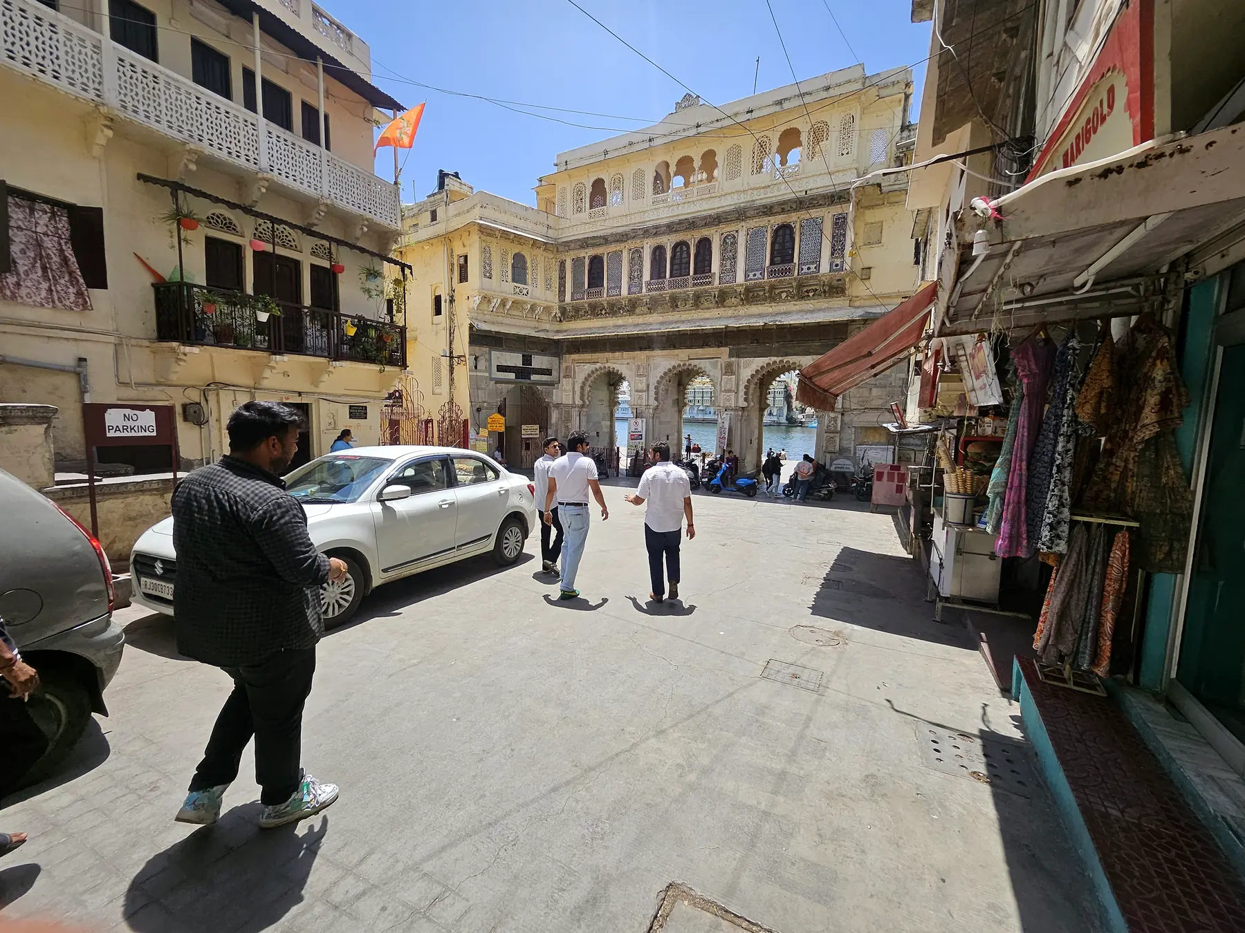 Heritage street leading towards Gangaur Ghat in Udaipur
